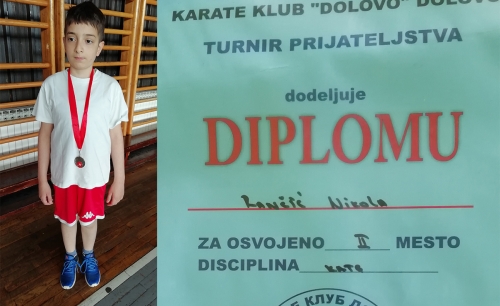 Никола Ранчић освојио је 2. место на Oкружном такмичењу у каратеу